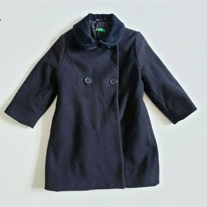 Toddler Black Coat United Colors of Benetton